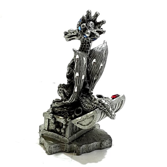 Mine, Mine, Mine Dragon Pewter Figure 1990 Rawcliffe Fantasy Collectibles - Picture 4 of 9